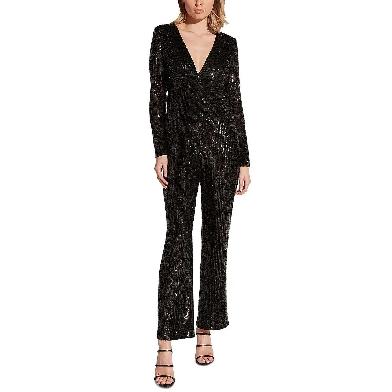 Sports Trend Bardot Women's Dita Sequin Jumpsuit Black Size Small