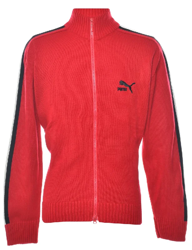 Comfortable and simple Puma Red Cardigan - L