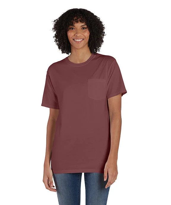 Elegant Series GDH150 - ComfortWash by Hanes Unisex Garment-Dyed T-Shirt with Pocket | Cayenne Elegant Series GDH150 - ComfortWash by Hanes Unisex Garment-Dyed T-Shirt with Pocket | Cayenne