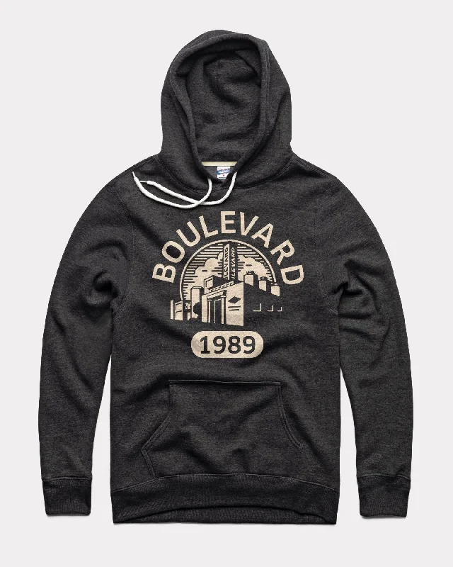 High-end Design Boulevard 1989 Vintage Black Hoodie