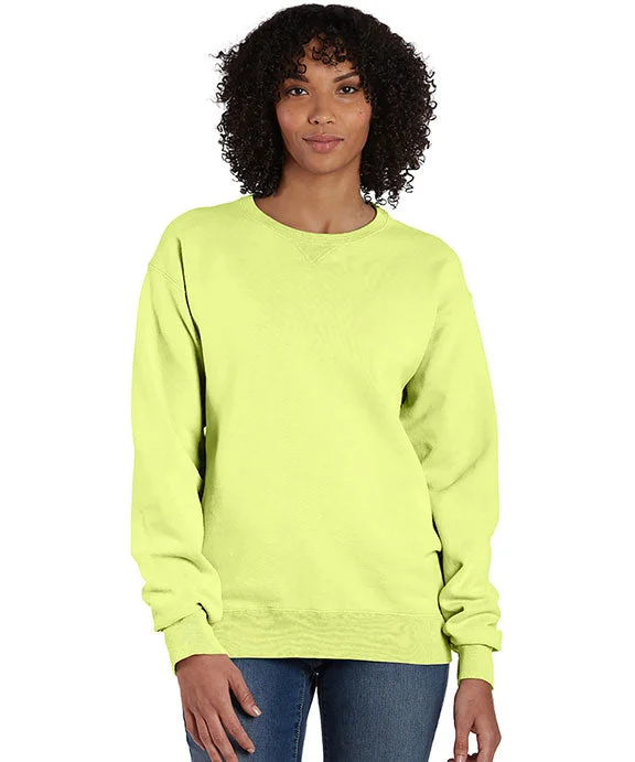 British Style GDH400 - ComfortWash by Hanes Unisex Crew Sweatshirt | Chic Lime