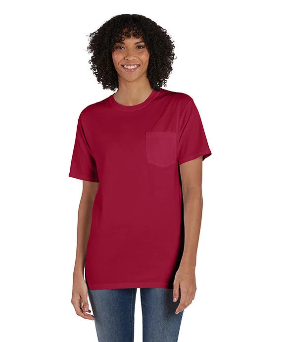 Celebrity Style GDH150 - ComfortWash by Hanes Unisex Garment-Dyed T-Shirt with Pocket | Crimson Fall Celebrity Style GDH150 - ComfortWash by Hanes Unisex Garment-Dyed T-Shirt with Pocket | Crimson Fall