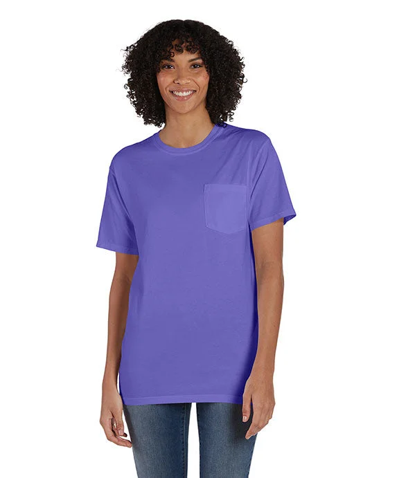 Lace Design GDH150 - ComfortWash by Hanes Unisex Garment-Dyed T-Shirt with Pocket | Lavender