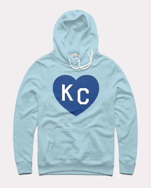 Celebrity Must-have Powder Blue & Navy KC Heart Hoodie