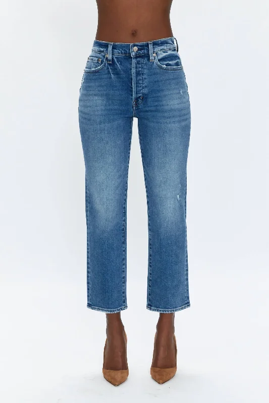 Sports And Leisure Charlie High Rise Straight Ankle Jeans In Westminster Vintage