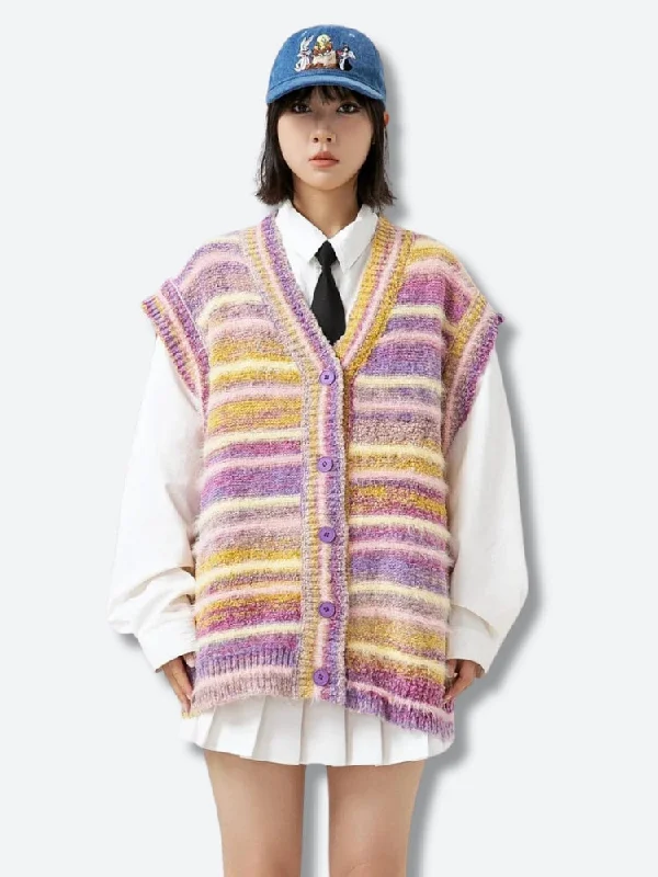 Leisure Travel Plush Knitted Cardigan Vest