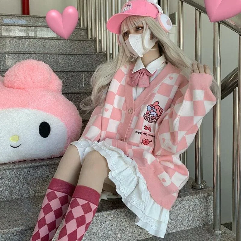 Renaissance Style My Melody Buttoned Pink Cardigan