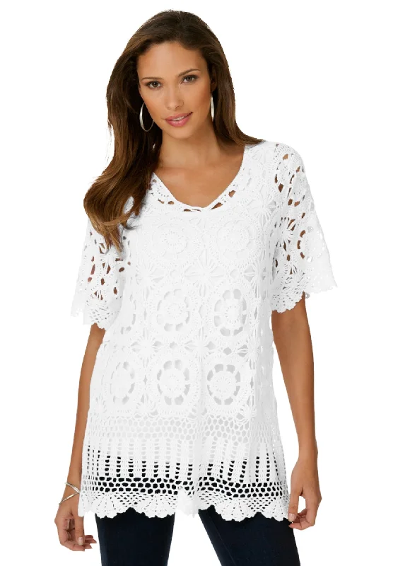 Breathable Style French Crochet Sweater