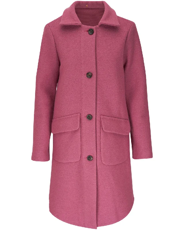 Exquisite Tailoring Cherry Simmered Wool Go Coat