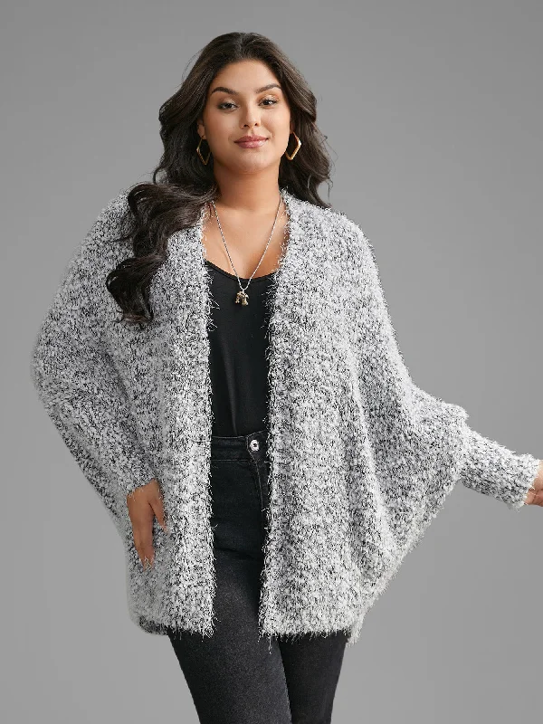 Celebrity Style Heather Arc Hem Dolman Sleeve Cardigan
