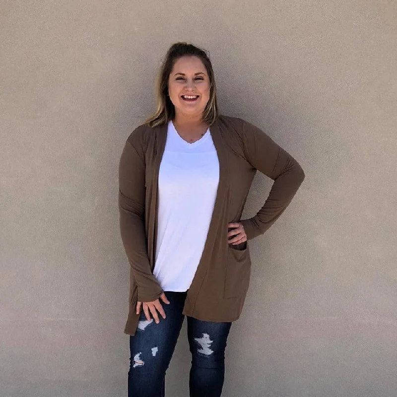 Comfortable And Casual Rhonda - Slouchy Pocket Cardigan