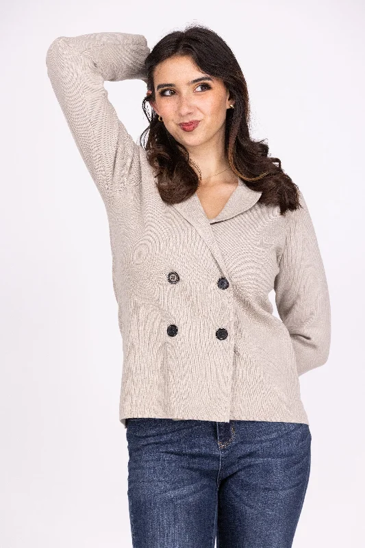 Design Perception Poets Favorite Women's Classic Double-Breasted Cardigan