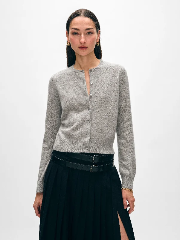 Extra long version Cashmere Crewneck Cardigan