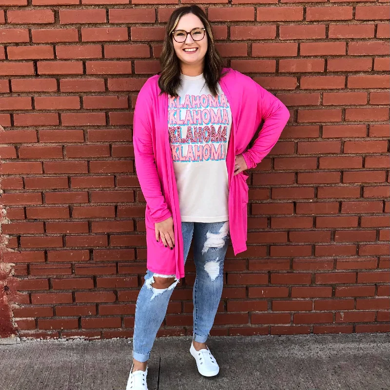Spiritual Vitality Phoebe The Poppin Pink Cardigan