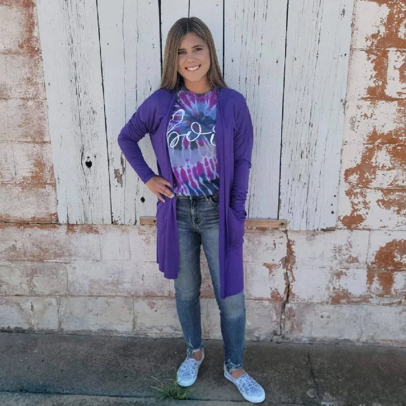 Modern City Purple Power Cardigan