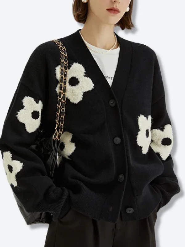 Fashion Style Flower Cardigan