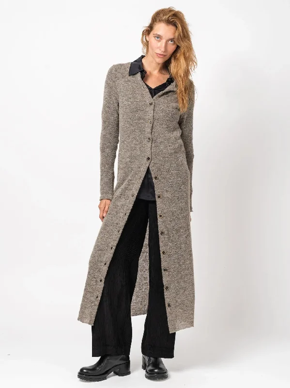 Cozy Pants Long Buttoned Cardigan