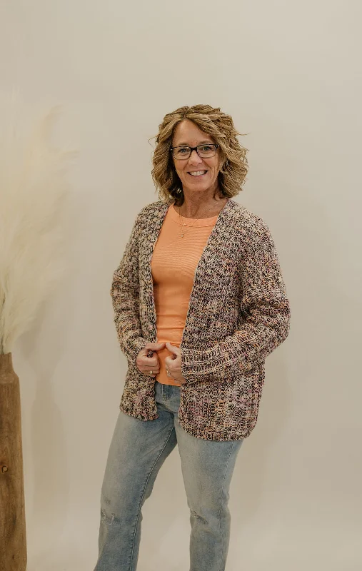 Sweet Breath COLBY MULTI COLOR POPCORN CARDIGAN