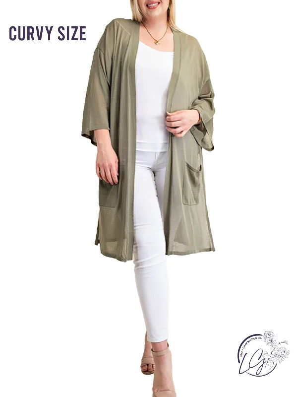 All-Day Comfort Curvy Boost The Mood Long Cardigan