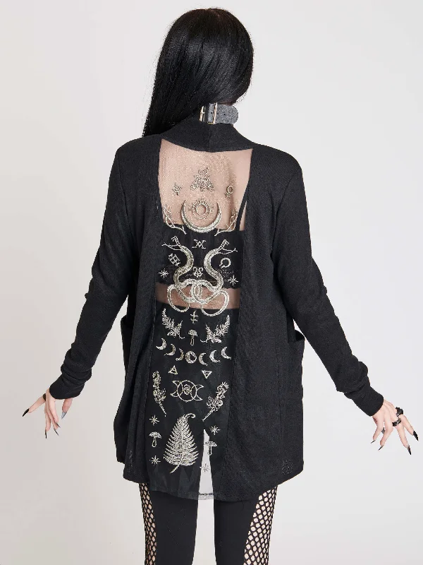 Unique Prints Embroidered Relics Cardigan
