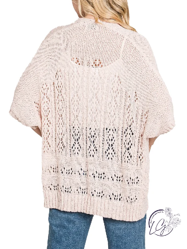 Comfy Pants I Need Love Crochet Knit Cardigan