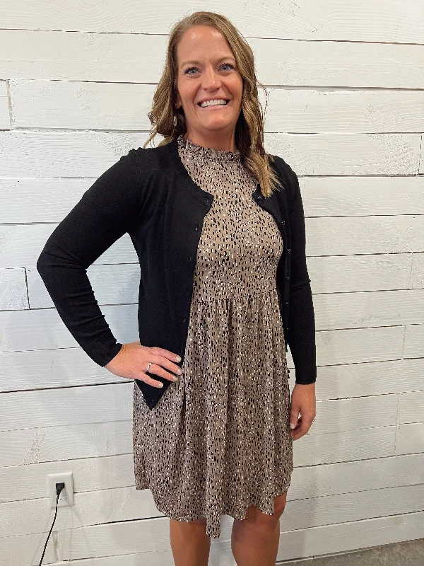 Trendy Comfort Round Neck Knit Cardigan with Pearl Buttons 6 COLOR OPTIONS