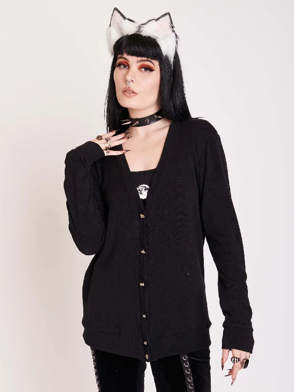 Personalized Design Skull Button Cardigan