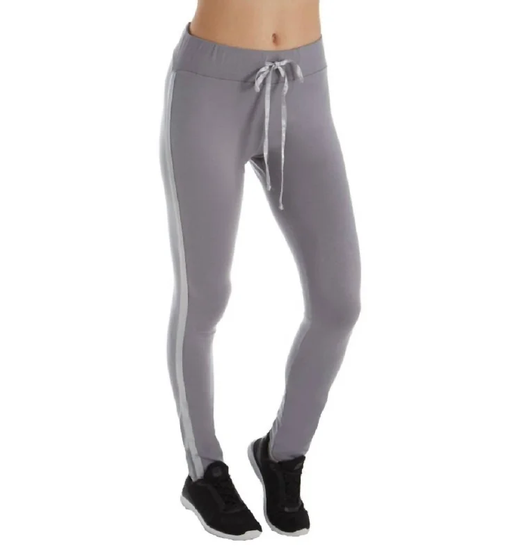Sweet breath Tatum French Terry Legging Rib Waistband In Dark Silver
