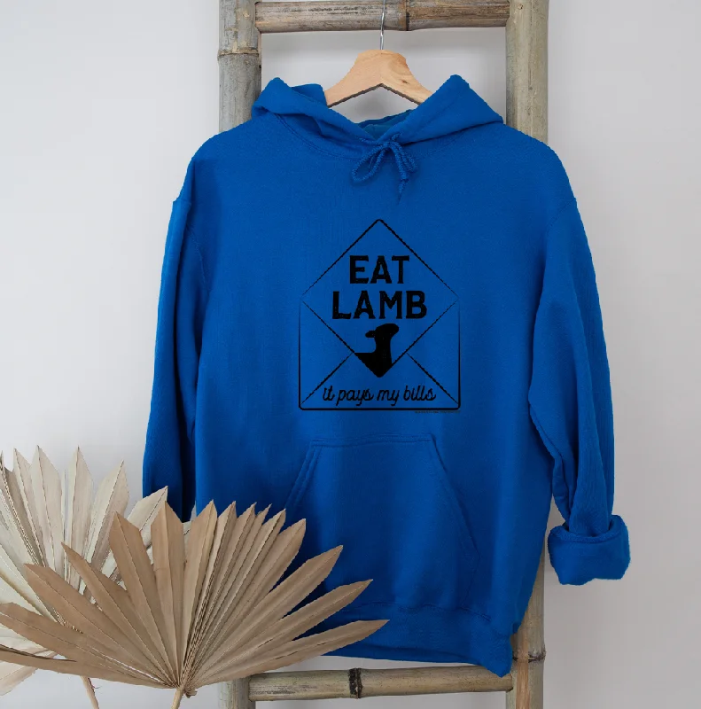 Letter embroidery Eat Lamb It Pays My Bills Hoodie (S-3XL) Unisex - Multiple Colors!