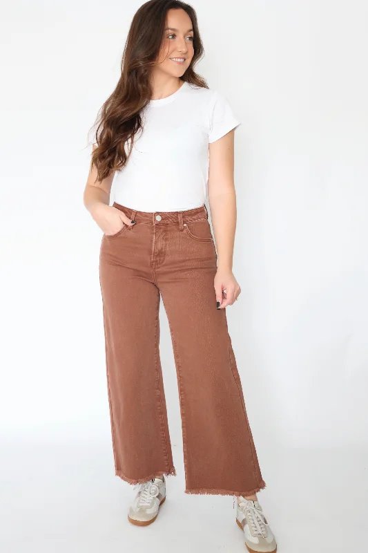 High Street Fashion Ginny Crop Wide Leg Pants