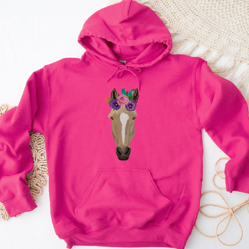 Fashion Trend Horse Flower Hoodie (S-3XL) Unisex - Multiple Colors!