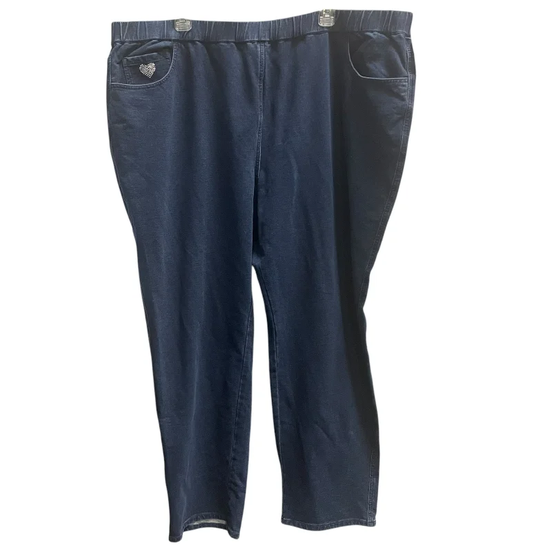 Sexy Fun Jeans Jeggings By Quaker Factory In Blue Denim, Size: 3x