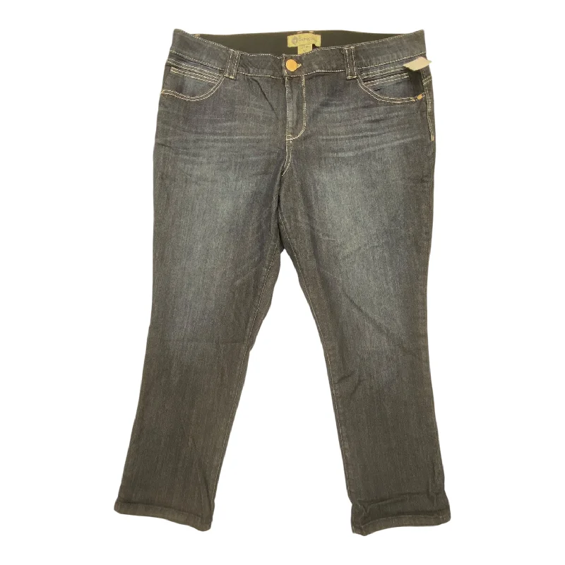 Casual Chic Wear Jeans Straight By Democracy In Blue Denim, Size: 1x