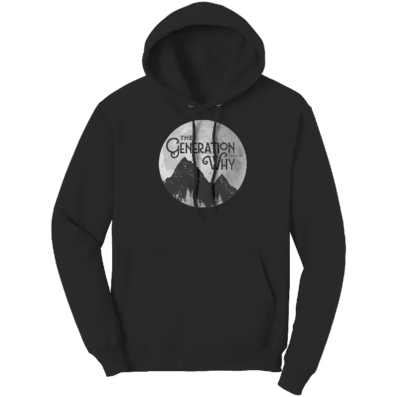 Sports Yoga Style Moon Logo Pullover Hoodie
