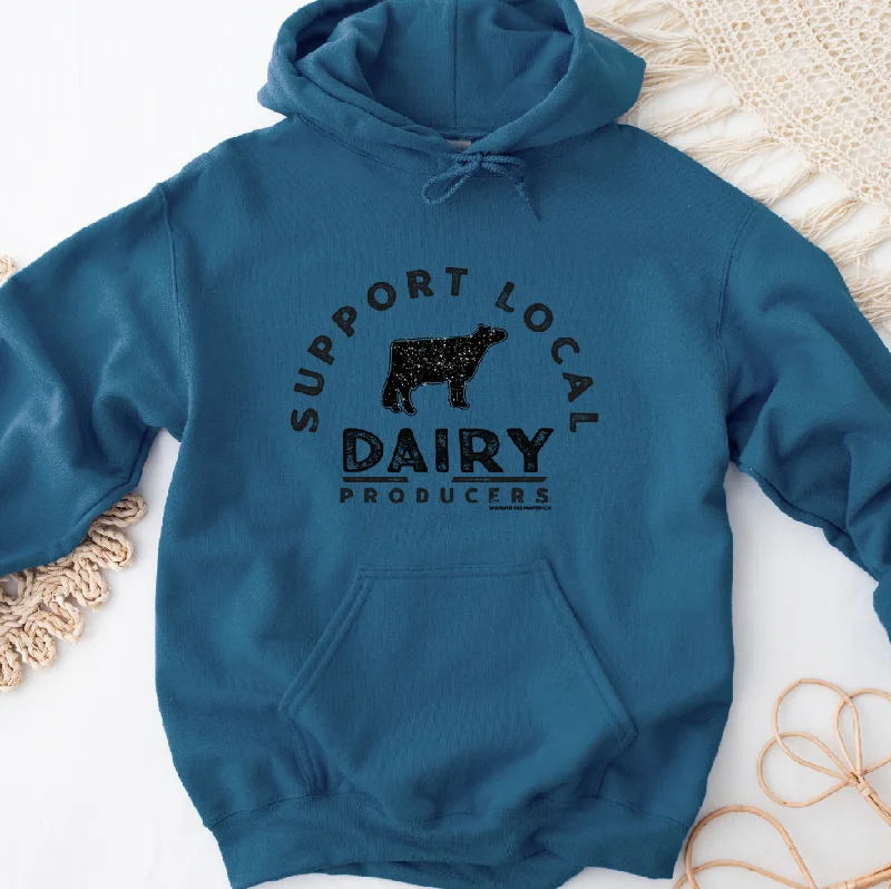 Personalized Outfit Support Local Dairy Cow Producers Hoodie (S-3XL) Unisex - Multiple Colors!