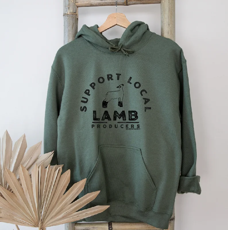 Stand-up collar design Support Local Lamb Producers Hoodie (S-3XL) Unisex - Multiple Colors!