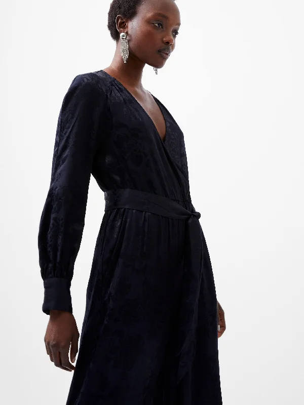 Elegant Style Arya Satin Jacquard Jumpsuit