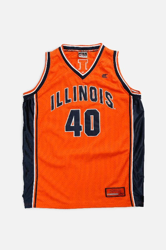 Quality Tailoring Fighting Illini Illinois NCAA Basketball Jersey - XL