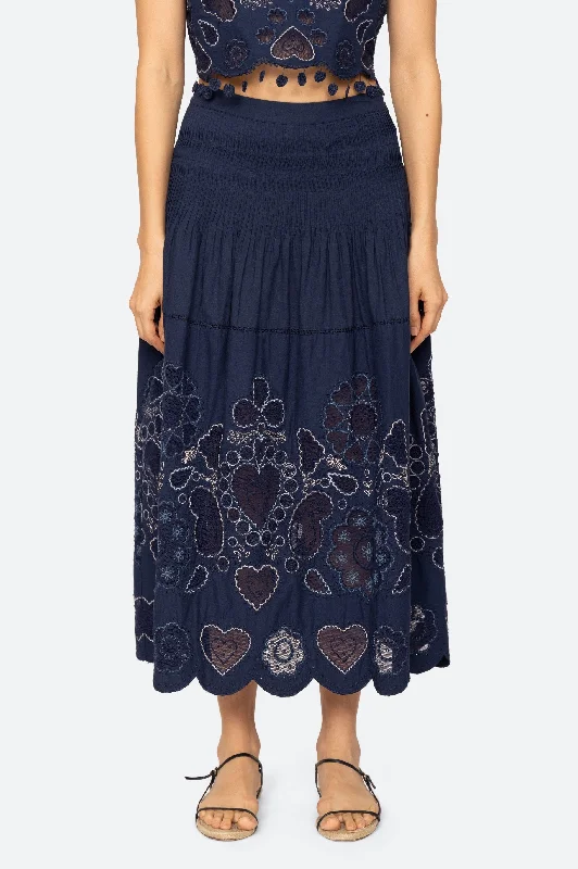 Minimal Comfort Jeanetta Eyelet Skirt