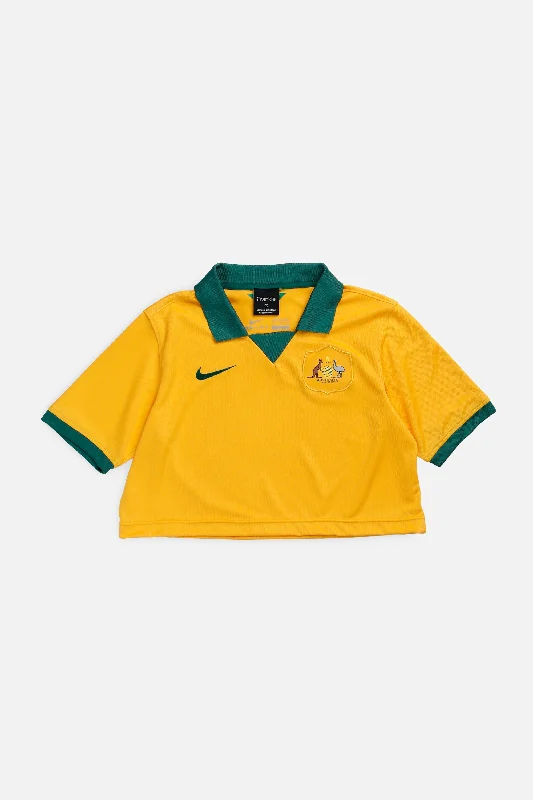 Luxury Fashion Rework Crop Australia Soccer Jersey - S
