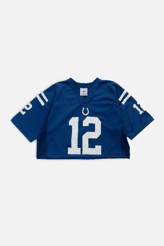 Unique Fashion Rework Crop Indianapolis Colts NFL Jersey - S