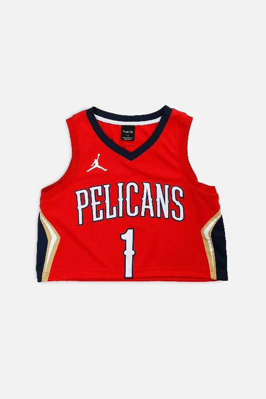 Luxury Customization Rework New Orleans Pelicans NBA Crop Jersey - L
