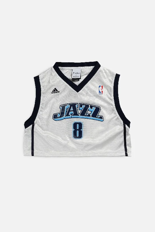 European And American Style Rework Utah Jazz NBA Crop Jersey - S