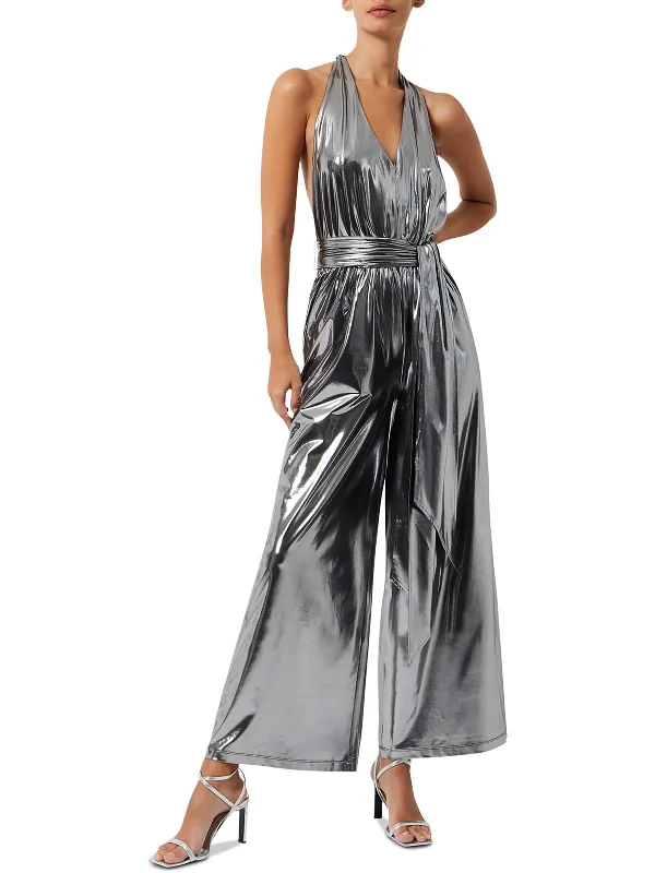 Smart Comfort Ronja Womens Halter Smocked Jumpsuit