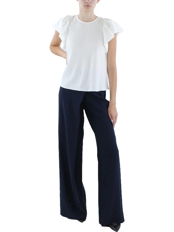 Cozy Vibes Womens 2 PC Surplice Jumpsuit