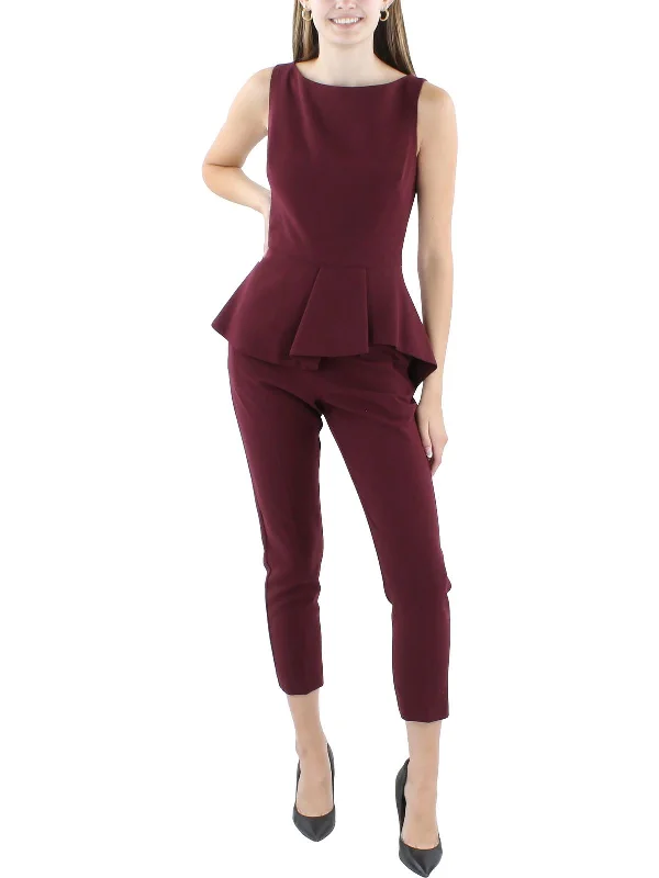 Cozy Dress Womens Sleeveless Pleated Jumpsuit
