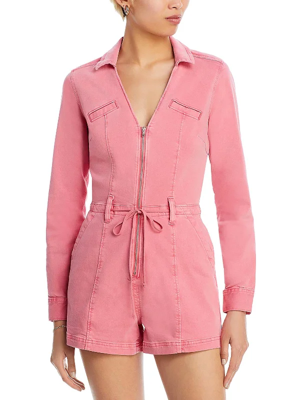 Effortless Style Womens Utility V Neck Romper