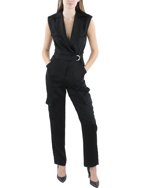 Warm Comfort Womens V-Neck Acetate Jumpsuit