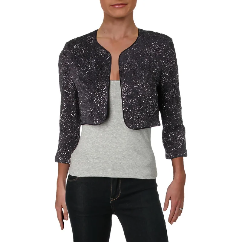 Warm Winter Series Alex Evenings Womens Knit Crop Bolero